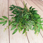 Artificial White Flower Plant Wedding Bouquet Decoration Silk Flower Home Vase Decor Willow Leaf Green Grass Fake Flowers