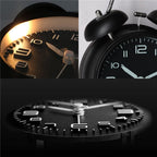4 Inch Twin Bell Loud Alarm Clock Metal Frame 3D Dial with Backlight Battery Operate Desk Table Alarm Clock for Home and Office