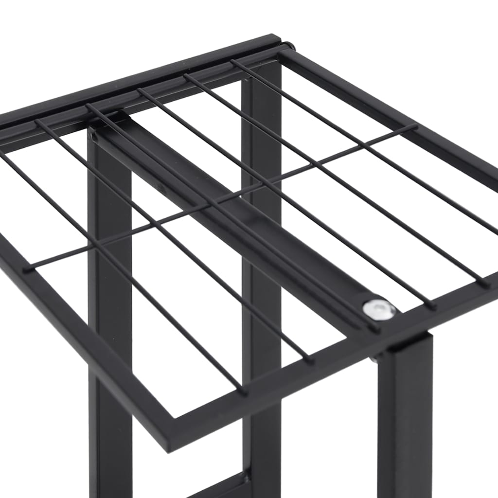 Soporte para Flores de 4 Niveles con Ruedas de Hierro