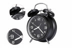 4 Inch Twin Bell Loud Alarm Clock Metal Frame 3D Dial with Backlight Battery Operate Desk Table Alarm Clock for Home and Office